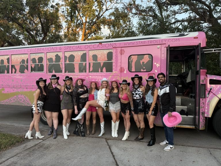 Out-of-town girls night on the Pink Bus